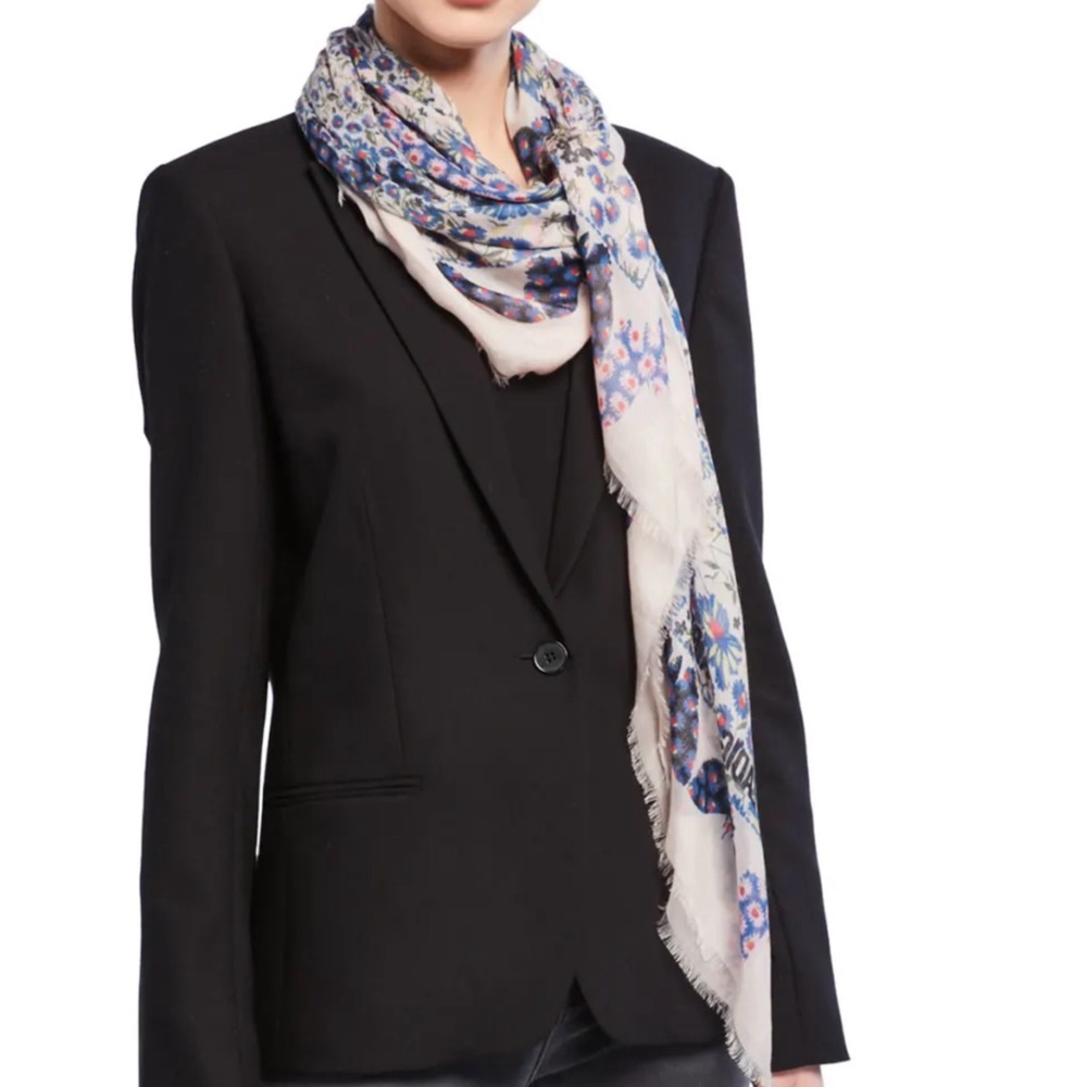 Zadig & Voltaire Kerry Garden Butterfly Women Square Scarf - 52x52